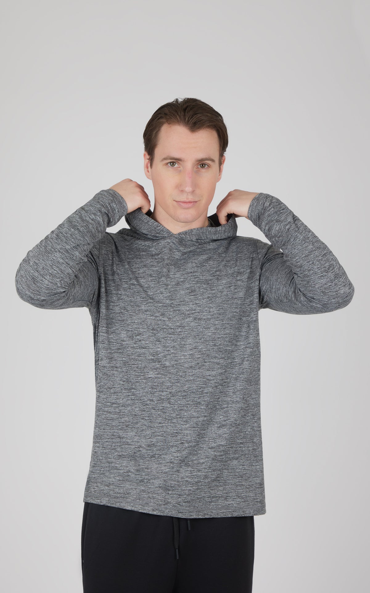 90 Degree by Reflex Men's Cationic Long Sleeve Hooded Shirt