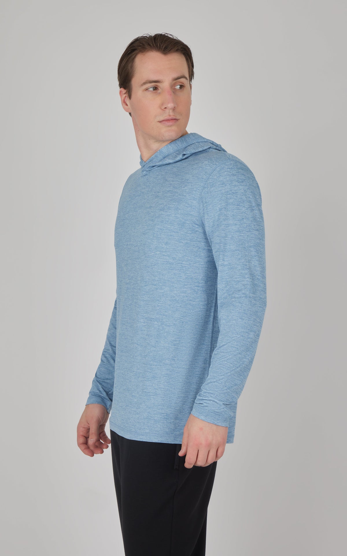 90 Degree by Reflex Men's Cationic Long Sleeve Hooded Shirt