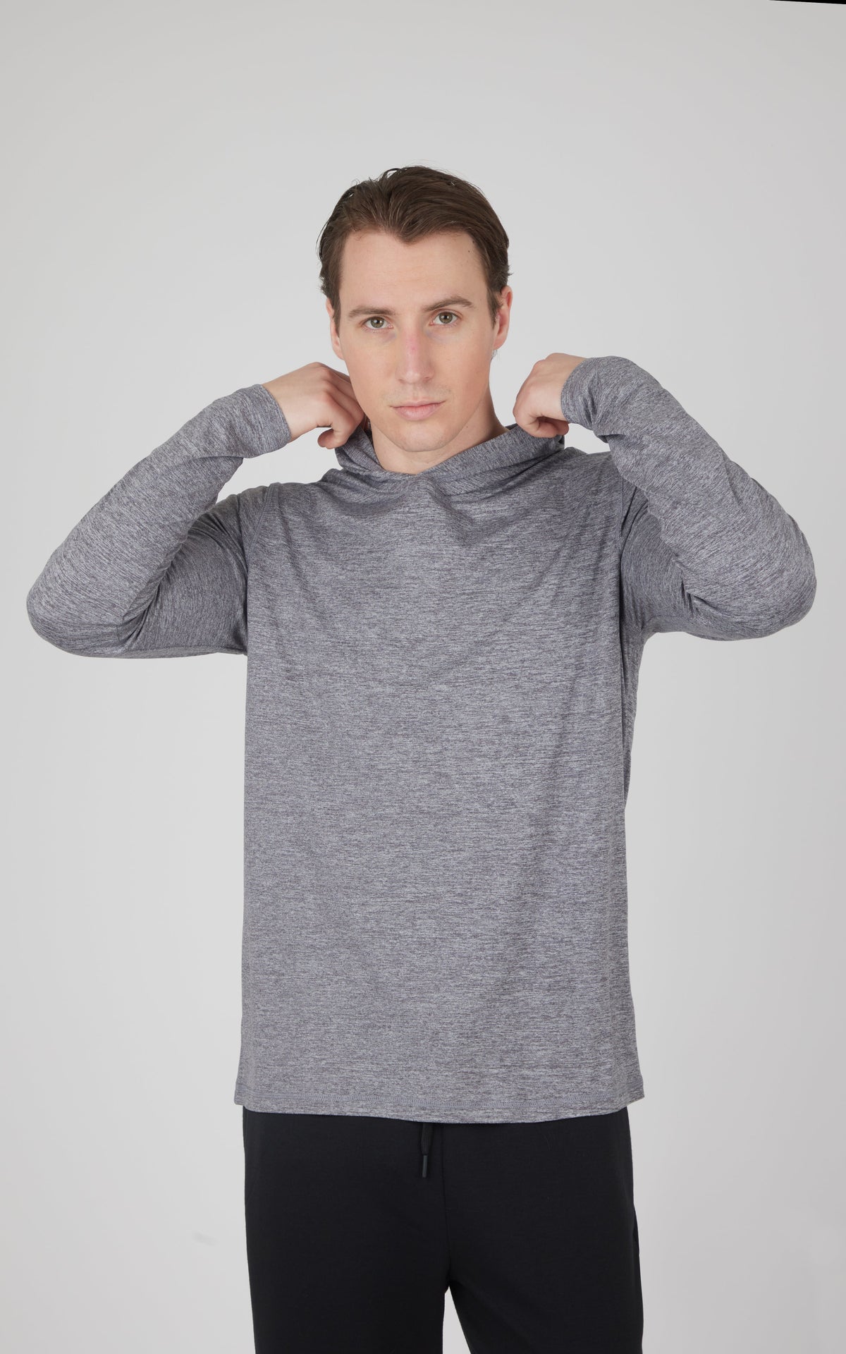 90 Degree by Reflex Men's Cationic Long Sleeve Hooded Shirt