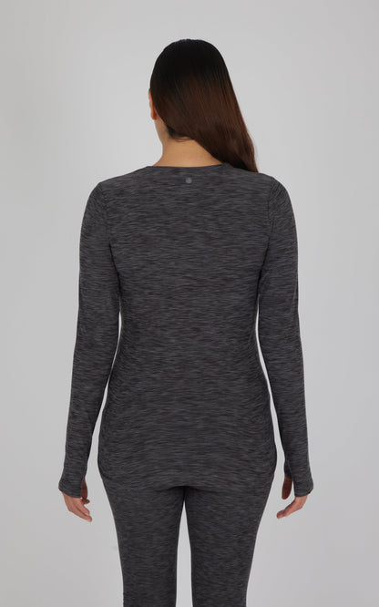 90 Degree by Reflex Maternity Heathered Long Sleeve Top
