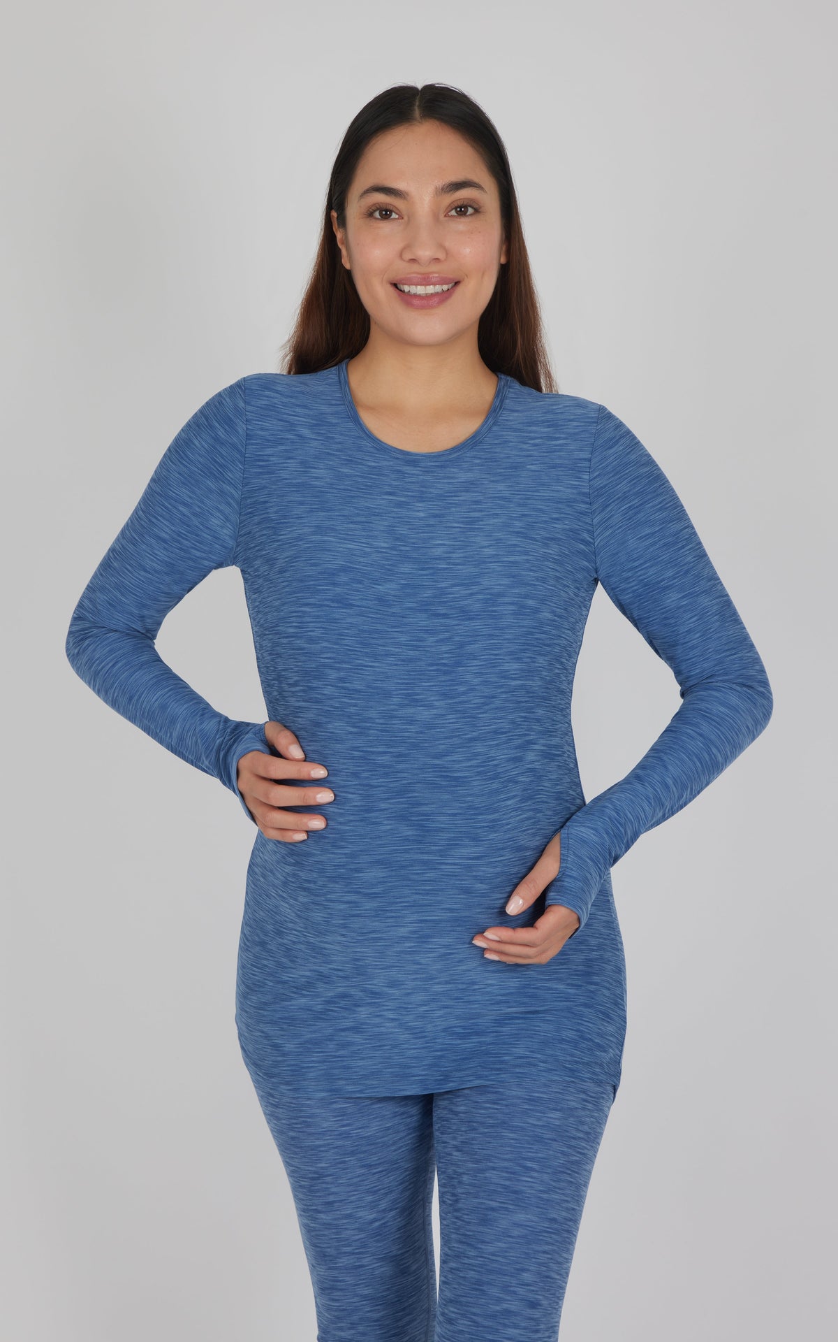 90 Degree by Reflex Maternity Heathered Long Sleeve Top