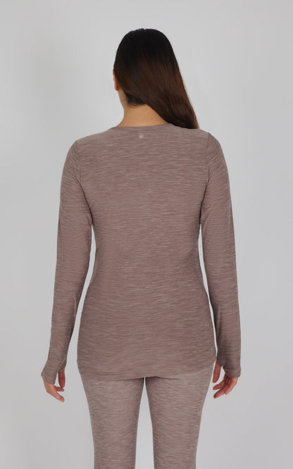 90 Degree by Reflex Maternity Heathered Long Sleeve Top