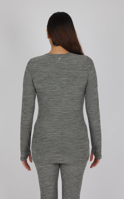 90 Degree by Reflex Maternity Heathered Long Sleeve Top