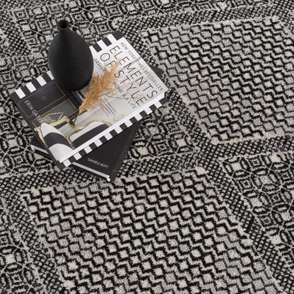Coledale Black & White Washable Rug - Clearance