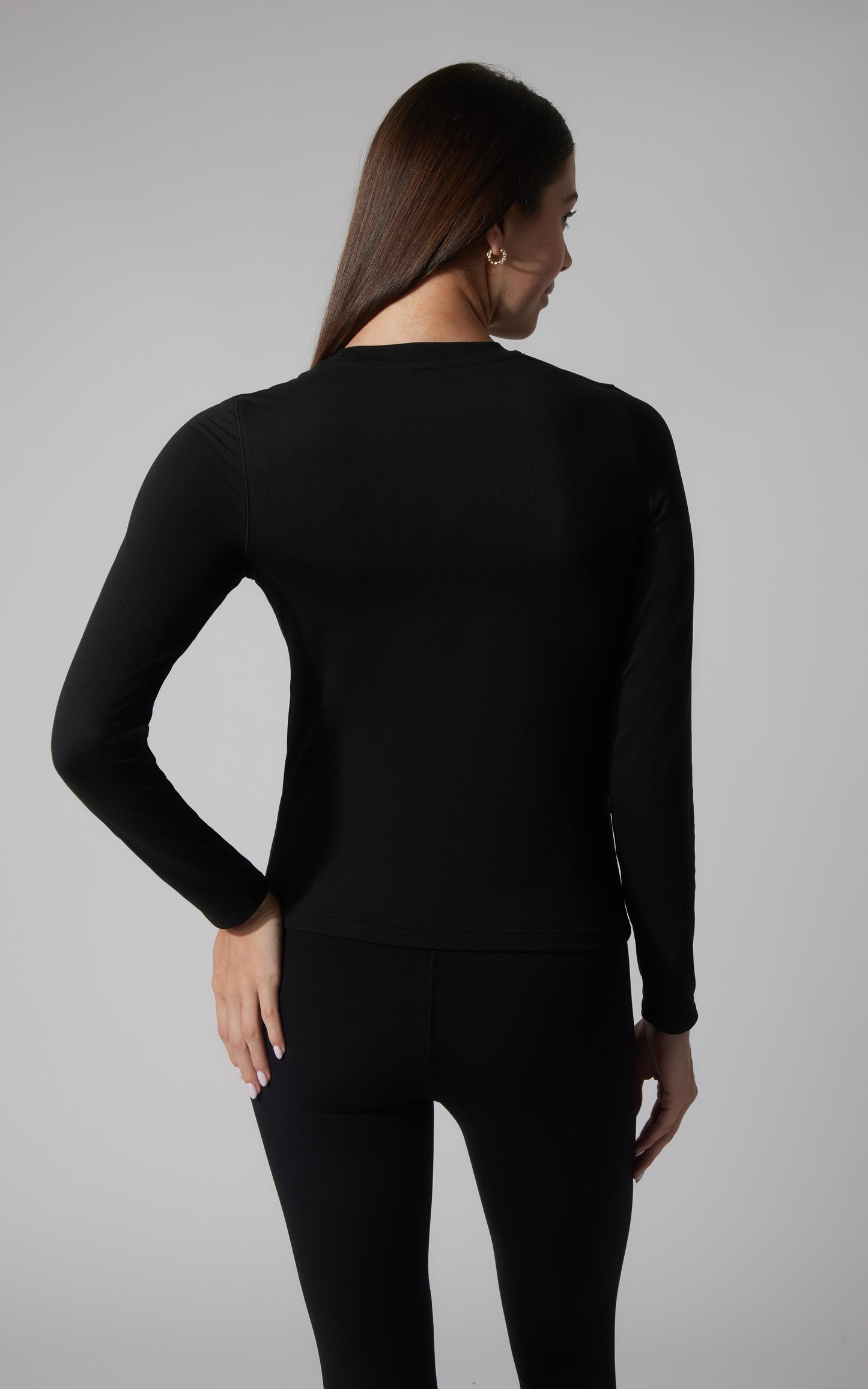 90 Degree by Reflex 2 PK Cationic Jersey Crew Neck Top with Side Ruching and Everyday Crew Neck Top