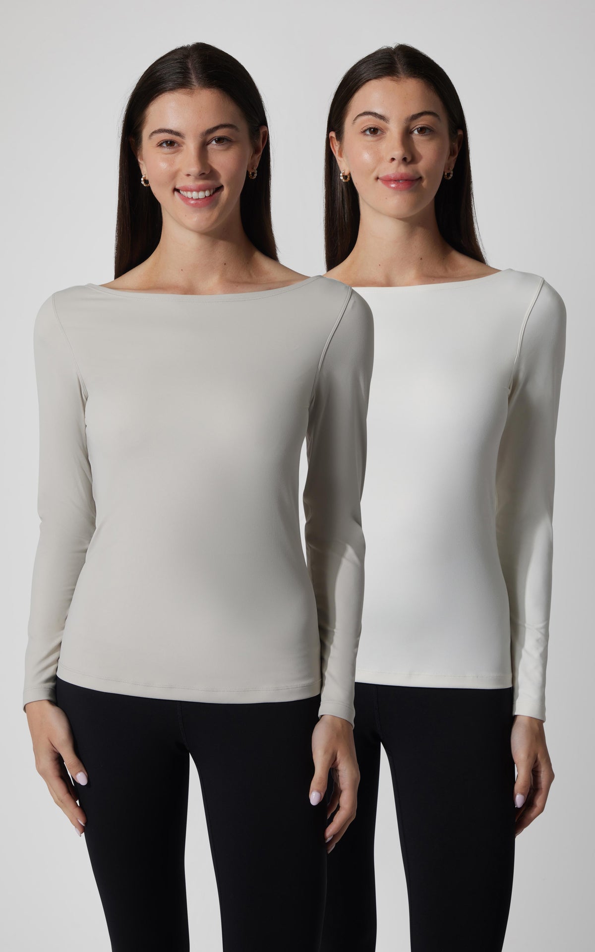 90 Degree by Reflex 2 PK Zenly Boat Neck Long Sleeve Top