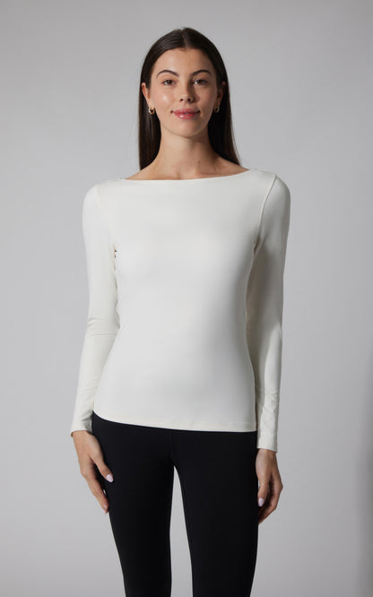 90 Degree by Reflex 2 PK Zenly Boat Neck Long Sleeve Top