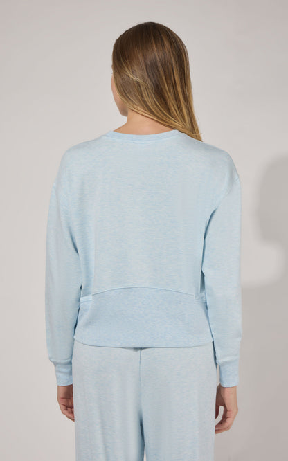 90 Degree by Reflex Modal Terry Crew Long Sleeve