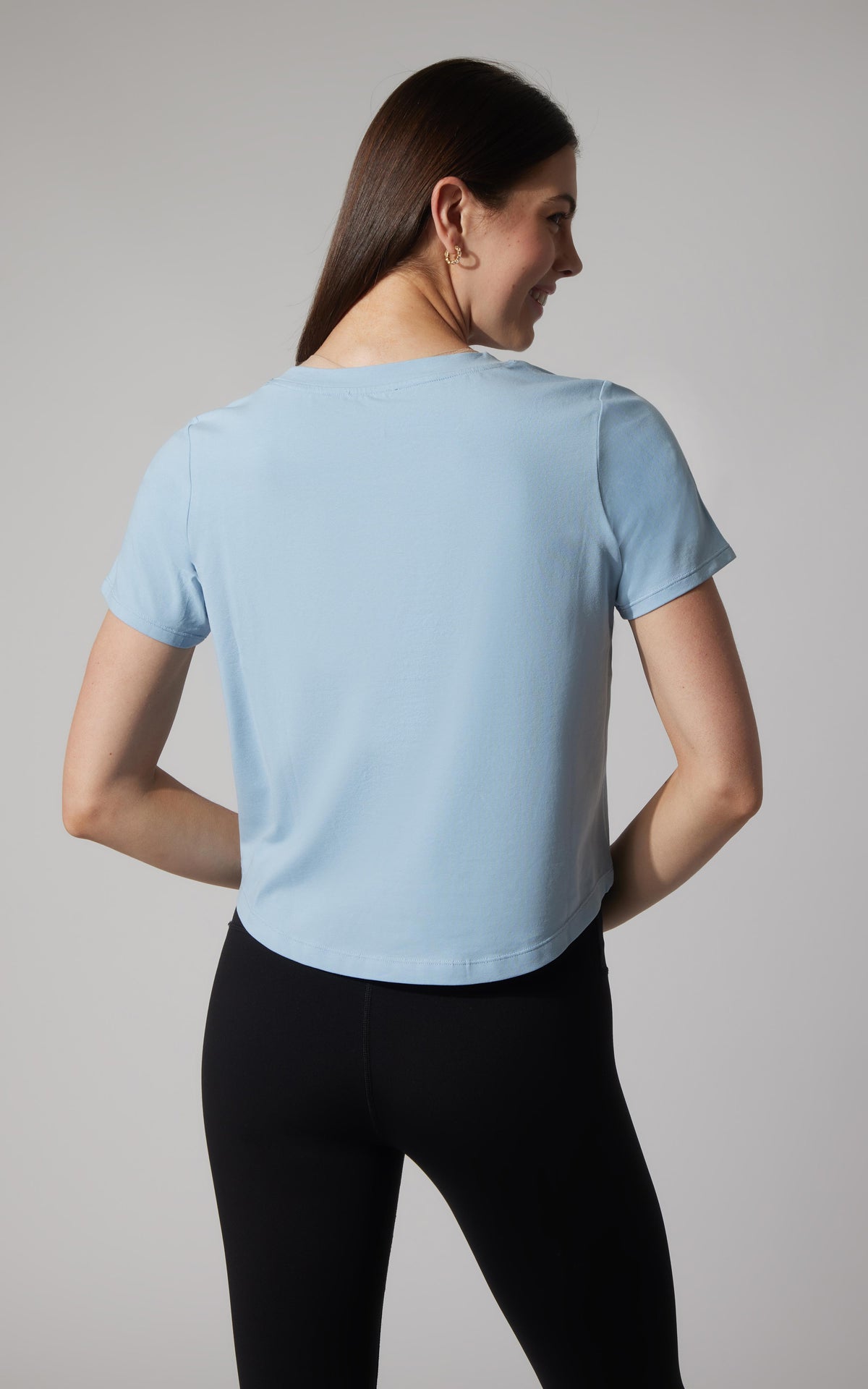90 Degree by Reflex 2 PK Airlite Cotton Boxy Cropped Short Sleeve Tee