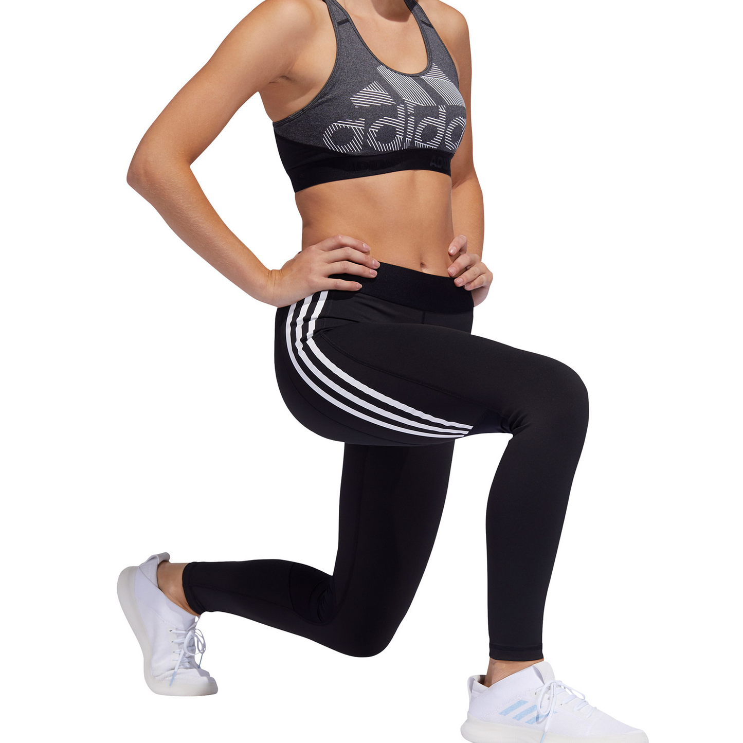 adidas Women's Alphaskin 3-Stripes Long Tights