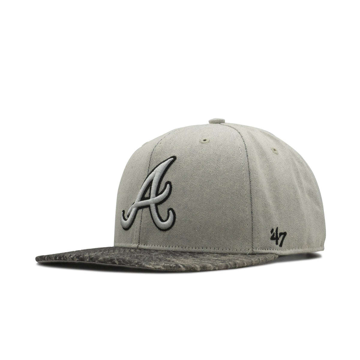 47 Brand Men's Atlanta Braves Snakeskin Strapback Cap
