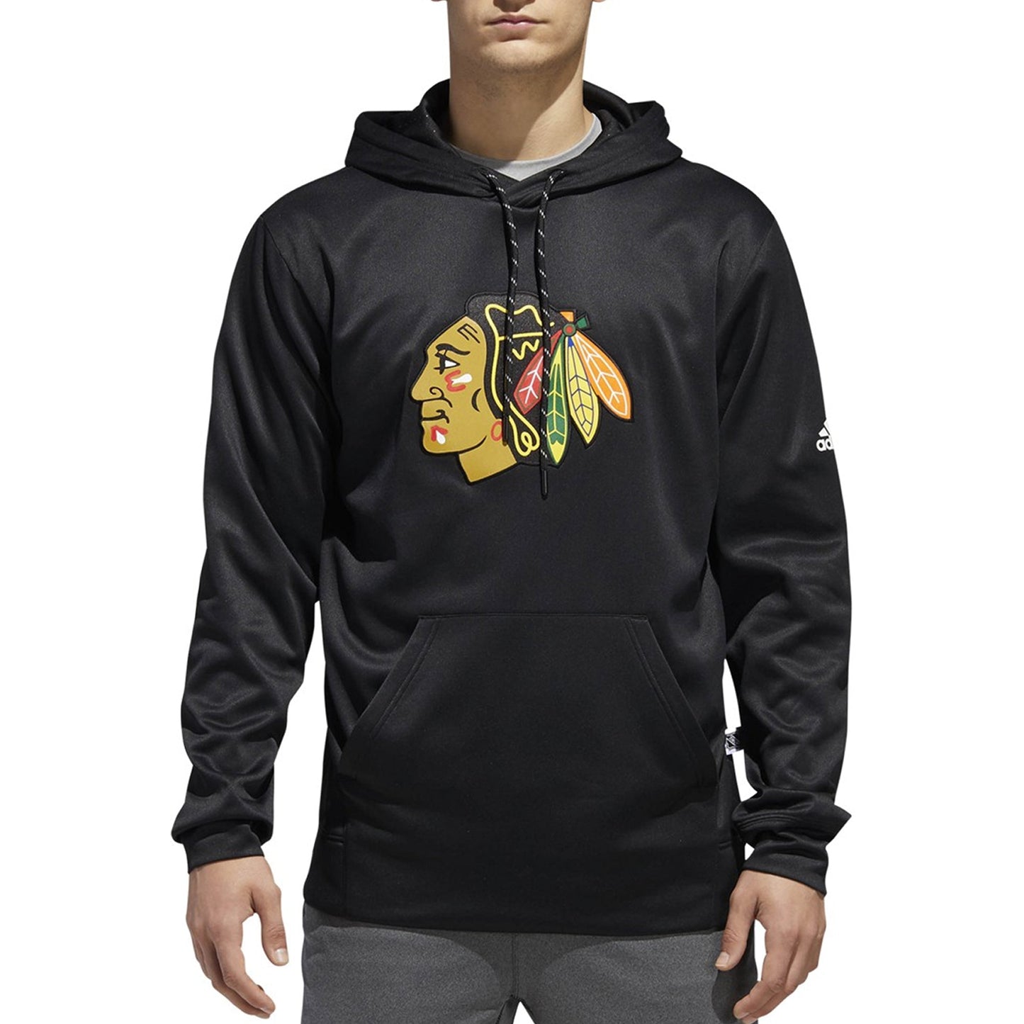 adidas Men's NHL Chicago Blackhawks Pullover Hoodie Sweaters
