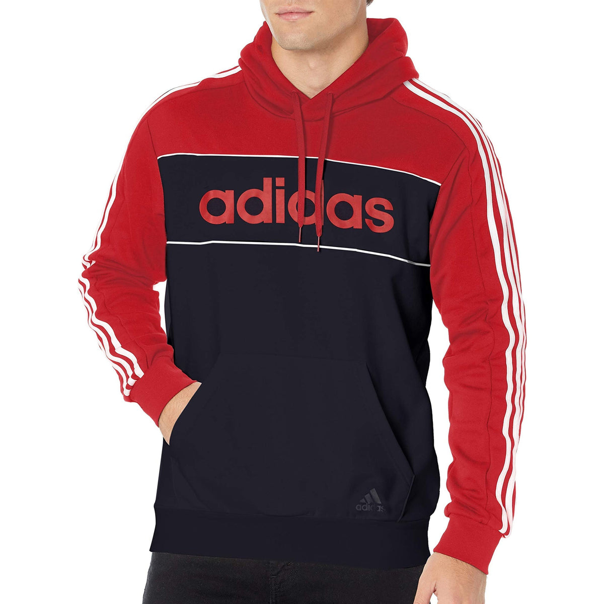 adidas Men's Essentials Hooded Colorblock Sweatshirt
