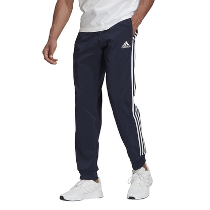 adidas Men's Essentials Tapered Cuff Woven 3-Stripes Pants