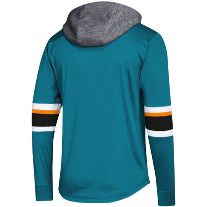 adidas Men's NHL San Jose Sharks Platinum Jersey Hoodie Sweaters