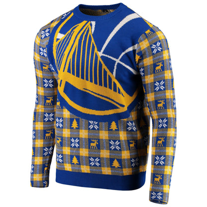 Foco Men's Golden State Warriors Ugly Big Logo Sweater Royal