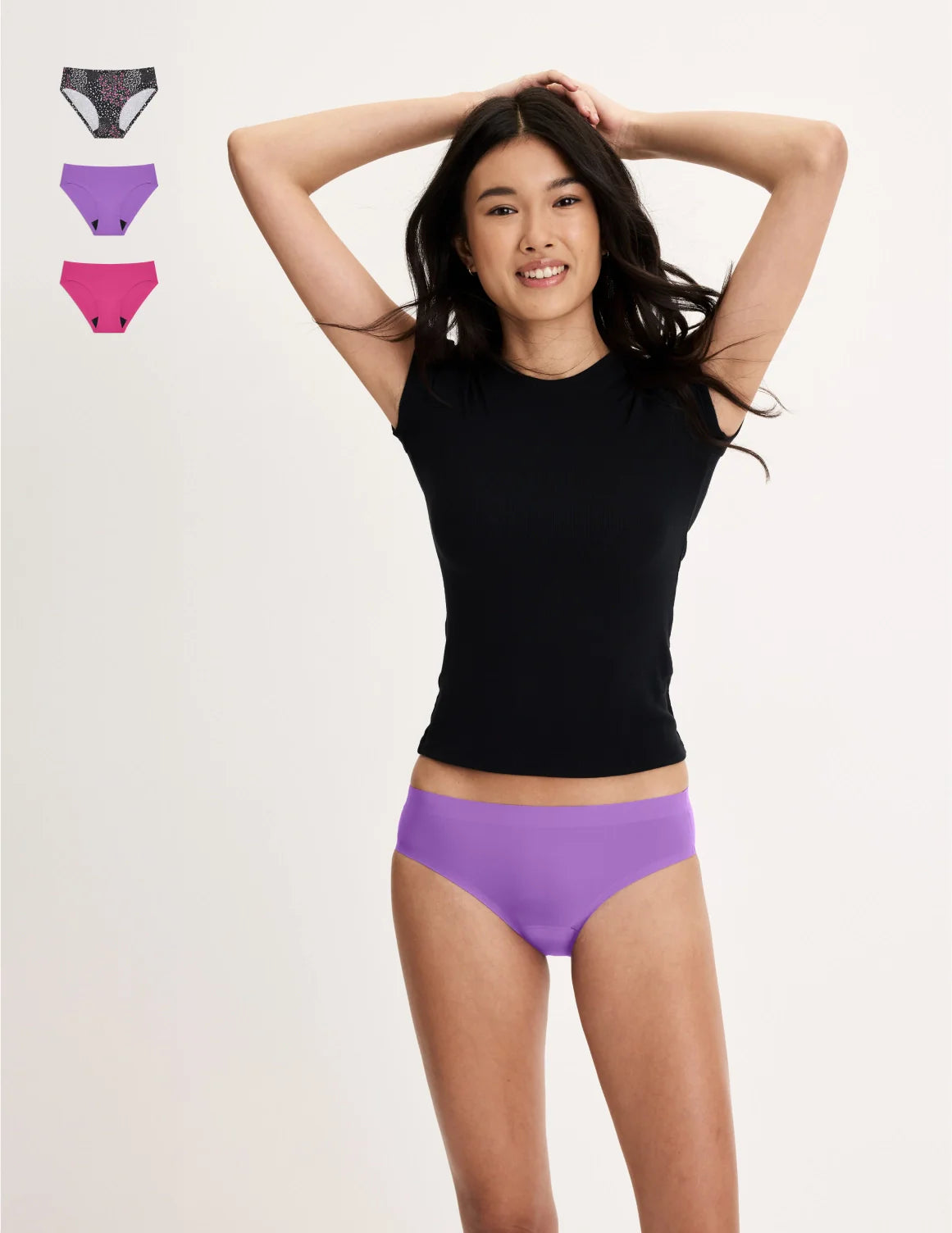 Teen Light Leakproof No-Show Bikini 3-Pack