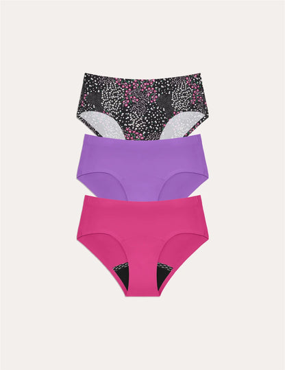 Teen Leakproof UltraThin No-Show Boyshort 3-Pack