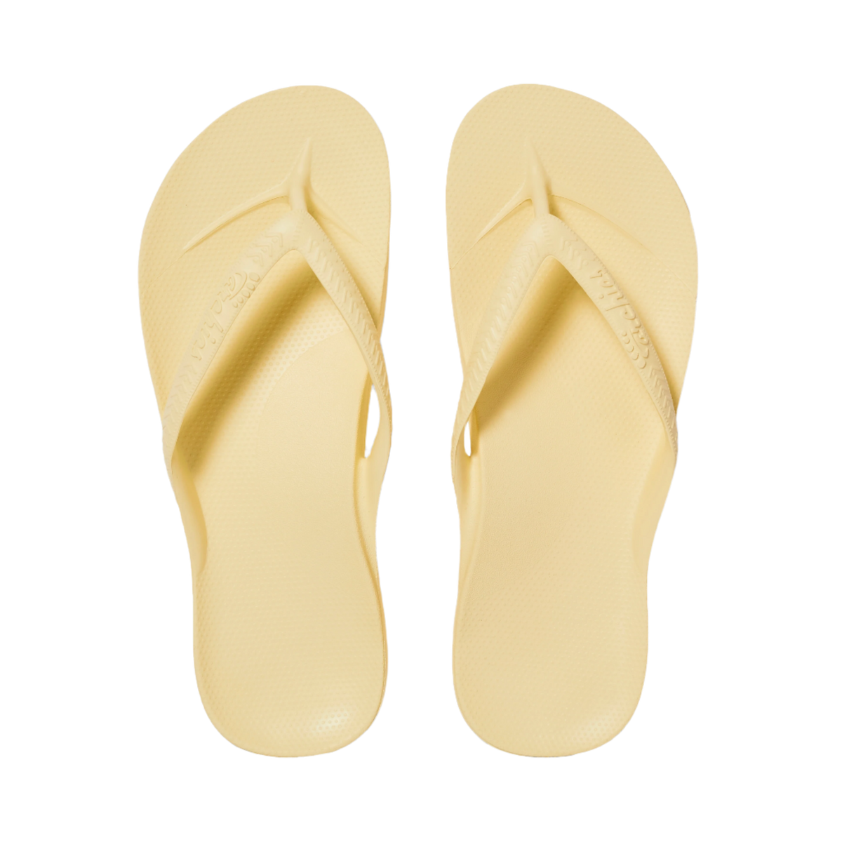 Archies Arch Support Flip Flops - Lemon