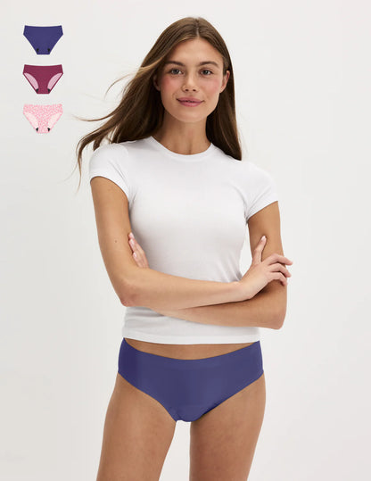 Teen Light Leakproof No-Show Bikini 3-Pack