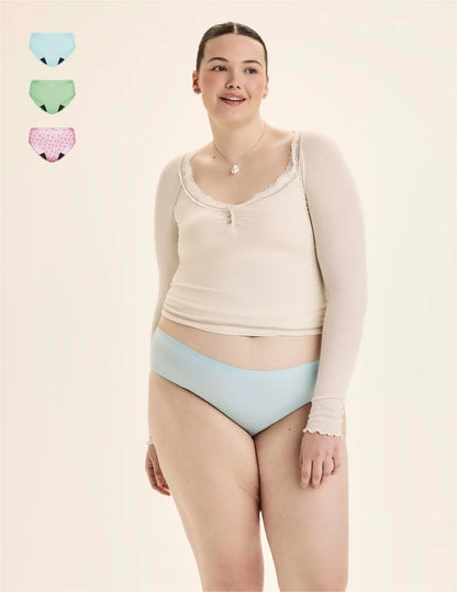 Teen Light Leakproof No-Show Bikini 3-Pack - Last Call