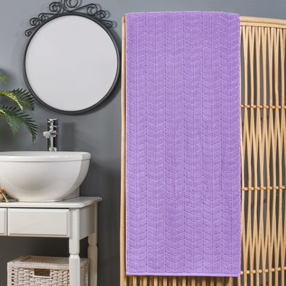 Elegant Comfort 1-Piece Premium Turkish Cotton Braided Oversized Bath Sheet Towel 40 x 80 Inch