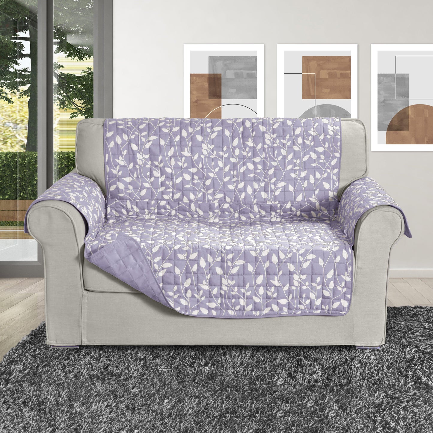 Elegant Comfort Leaves Design Reversible Smart Furniture Protectors