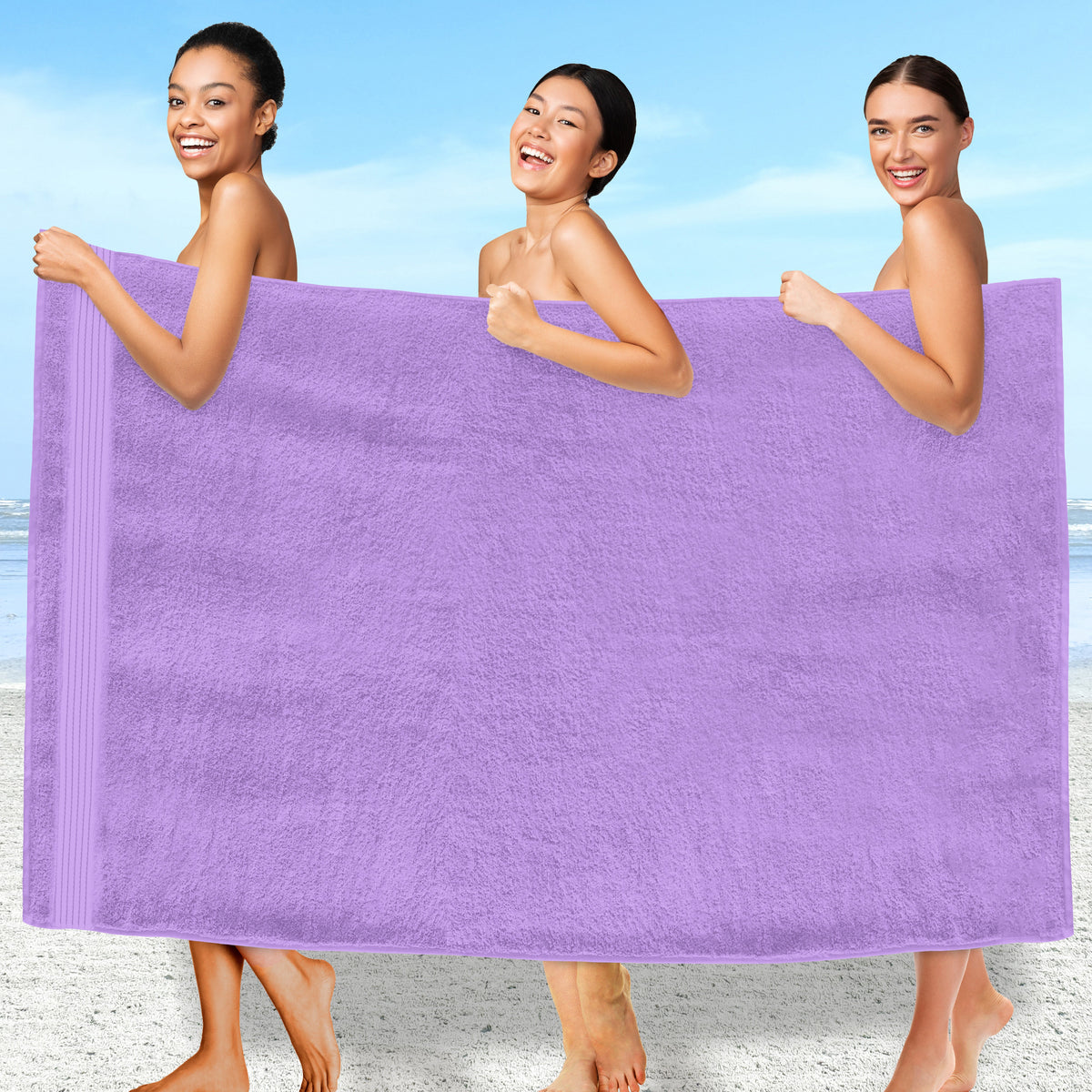 Elegant Comfort 1 Piece Premium Turkish Cotton Oversized Bath Sheet Towel 40 x 80 Inch