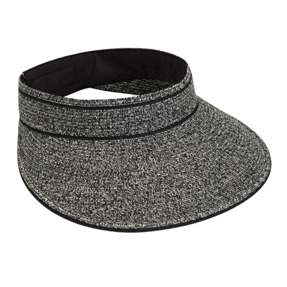 Wallaroo Lily Packable Sun Visor - Black/Ivory