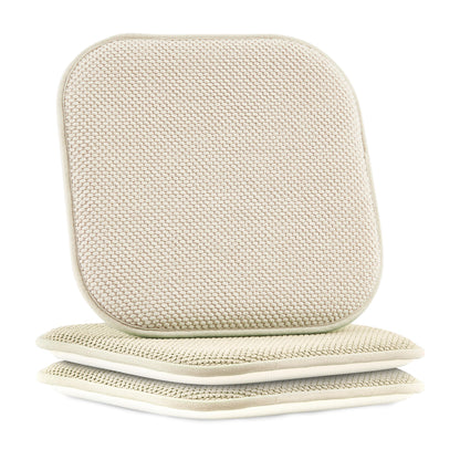 Elegant Comfort 2 Pack Textured Chair Cushion Covers - Skid-Proof Rubber Backing