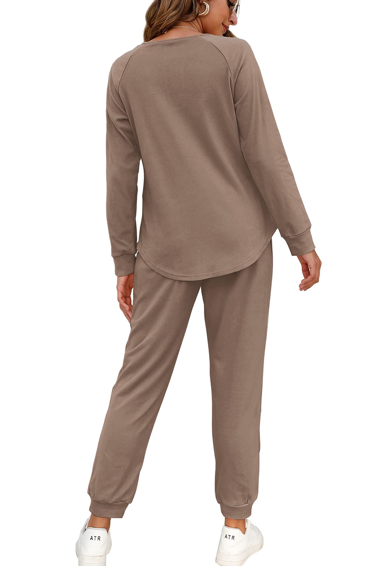 Women's Casual Button Sports Two-Piece Suit with Pockets