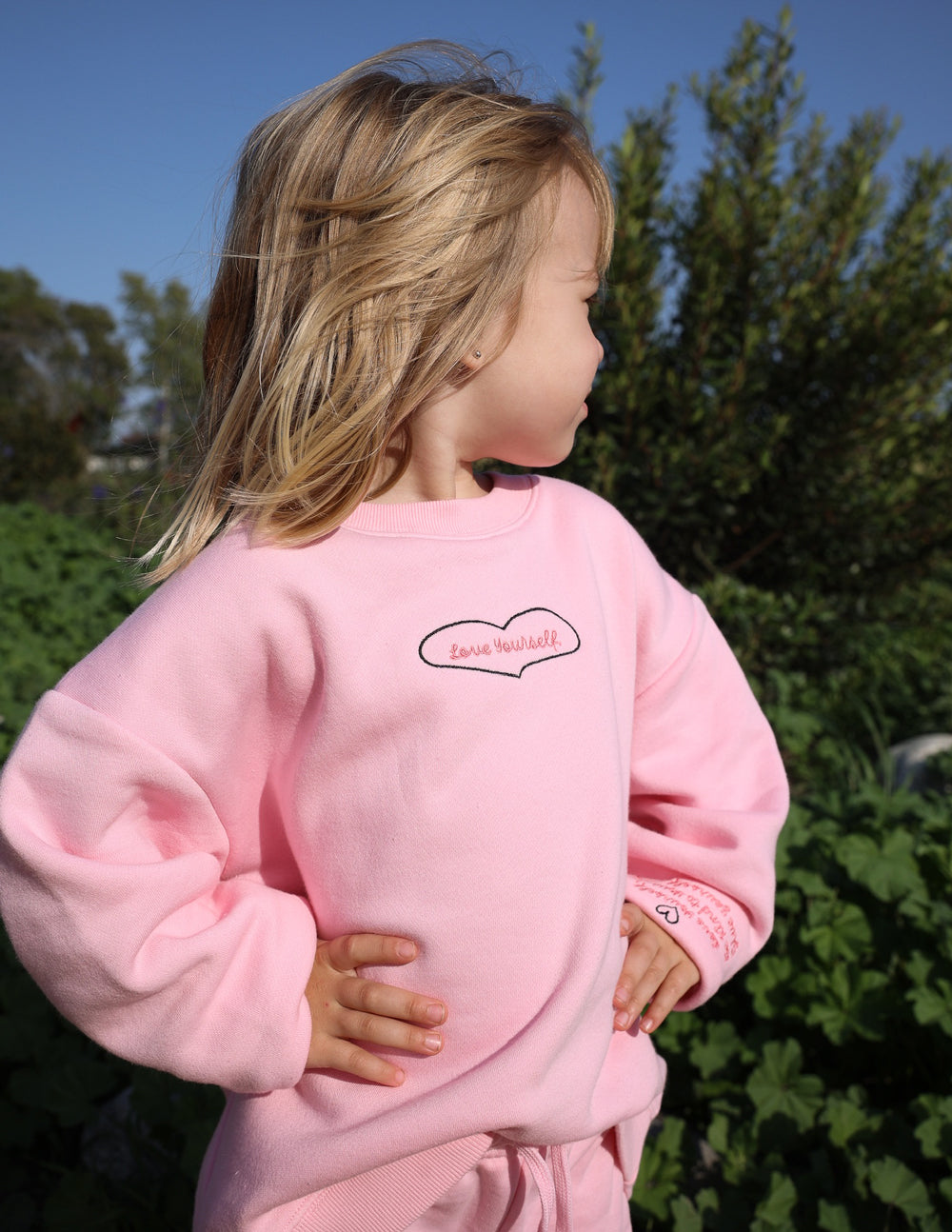Elevated Faith Love Yourself Kids Crewneck