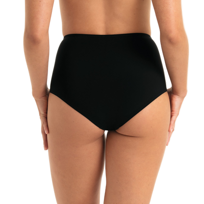 Anita High Rise Ruched Swim Bottom - Black