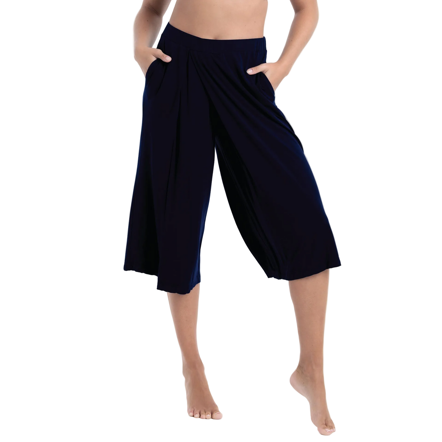 Anita Montilla Side Leg Crop Pants - Navy