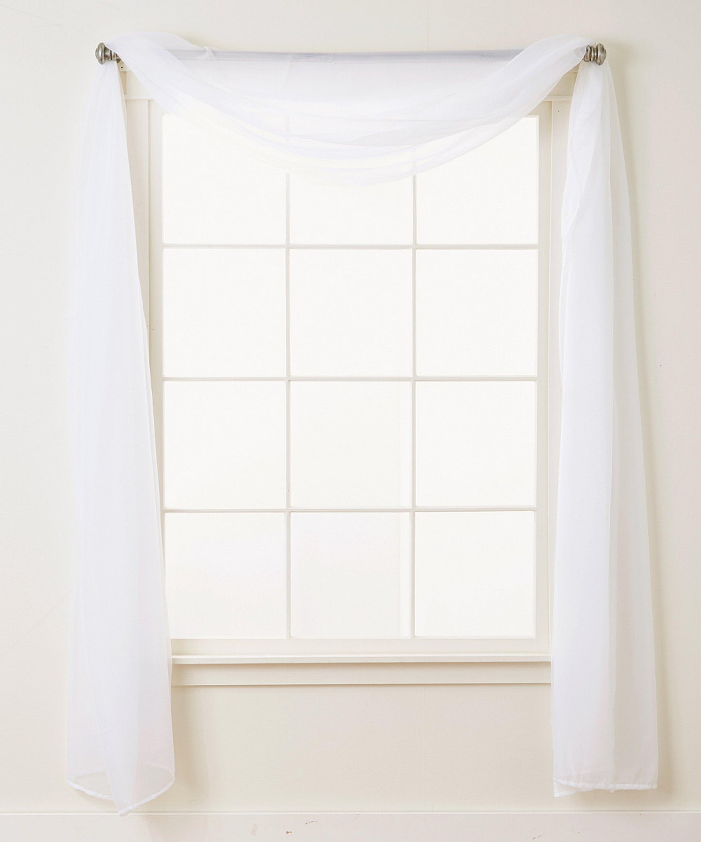 Elegant Comfort 1 Panel - Scarf Solid Sheer Curtain Panel - Rod Pocket - 60" Width X 216" Length