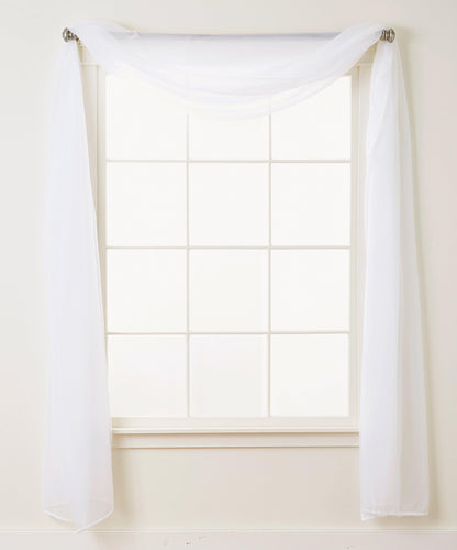 Elegant Comfort 1 Panel - Scarf Solid Sheer Curtain Panel - Rod Pocket - 60" Width X 216" Length