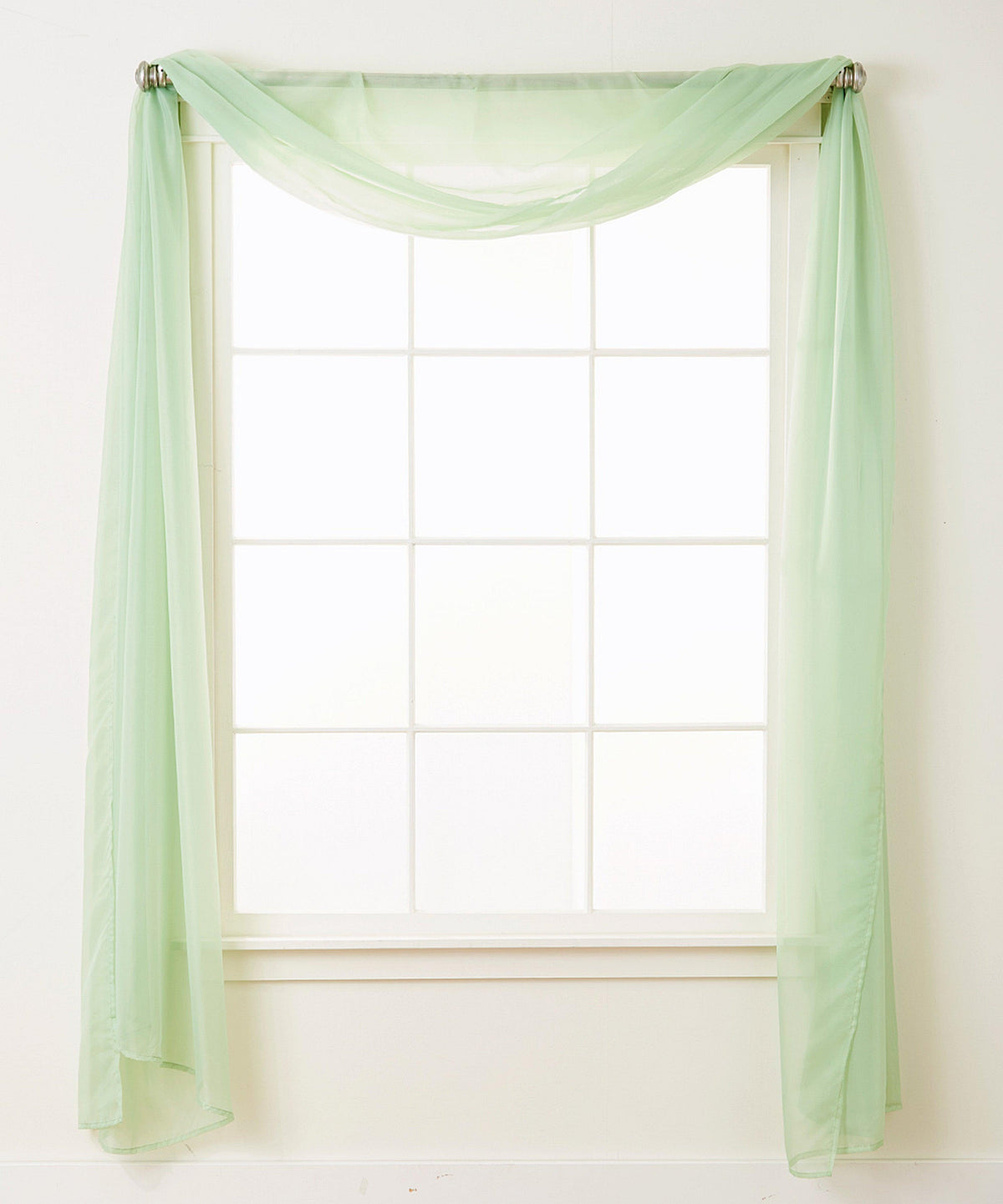 Elegant Comfort 1 Panel - Scarf Solid Sheer Curtain Panel - Rod Pocket - 60" Width X 216" Length