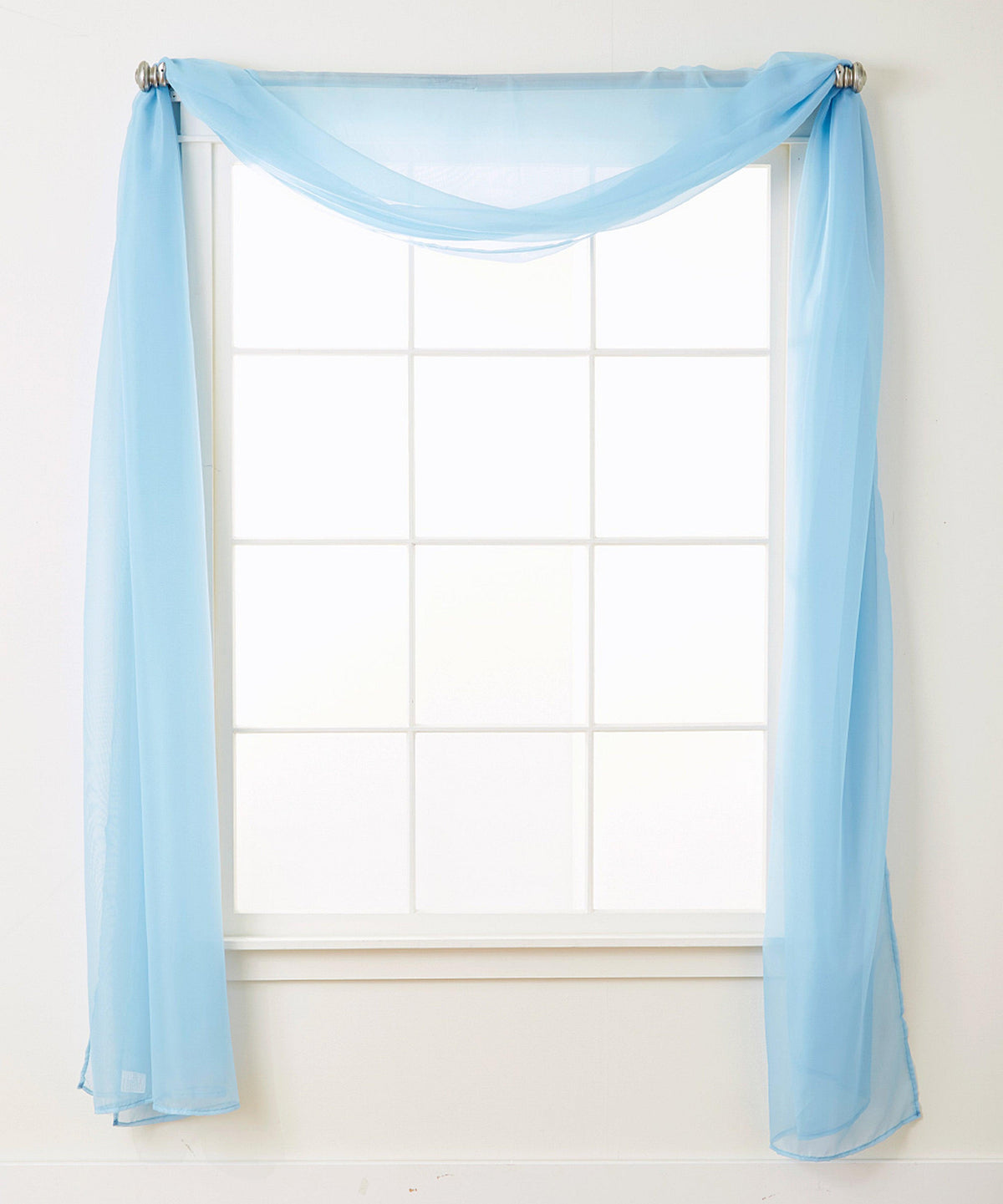 Elegant Comfort 1 Panel - Scarf Solid Sheer Curtain Panel - Rod Pocket - 60" Width X 216" Length