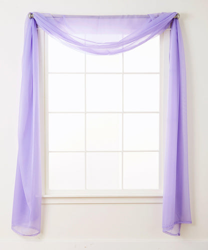 Elegant Comfort 1 Panel - Scarf Solid Sheer Curtain Panel - Rod Pocket - 60" Width X 216" Length