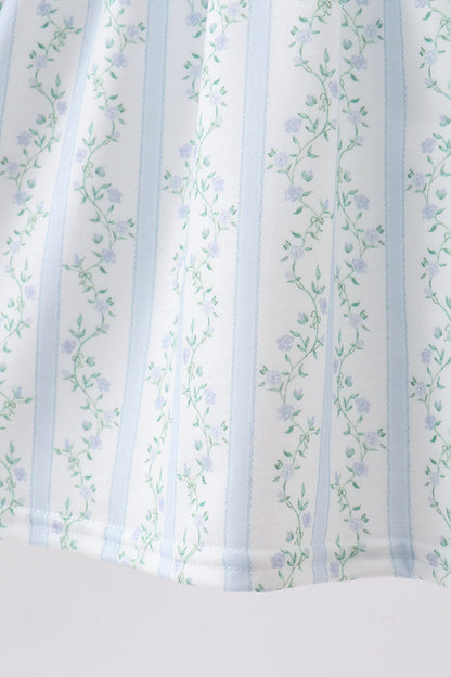 Blue character applique ruffle dress