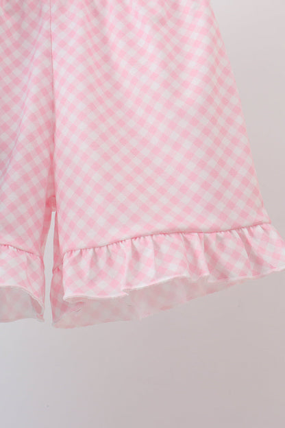 Blue Apple Applique Shorts Set