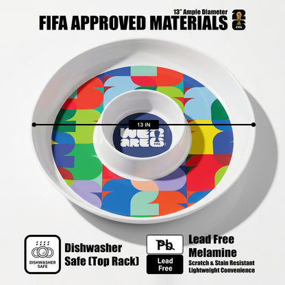 FIFA 26 Can Mex Us Melamine Chip & Dip 13"D