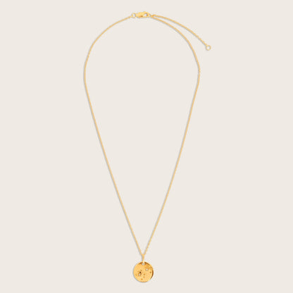 18k Gold Vermeil White Sapphire Zodiac Pendant Necklace