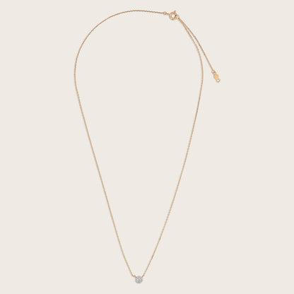 14k Yellow Gold Lab Grown Diamond Pavé Pendant Necklace