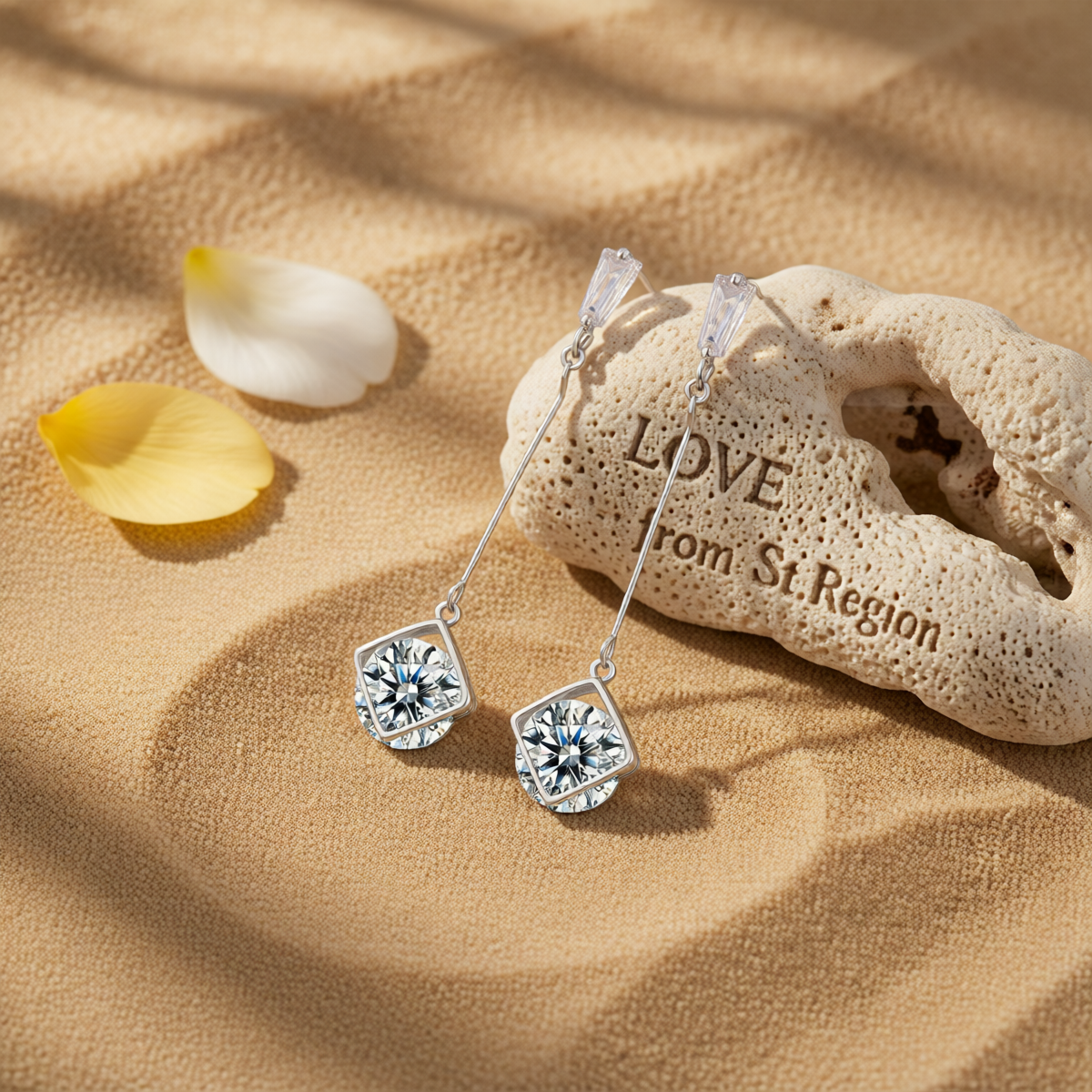 Crystal & Silvertone Round Drop Earrings
