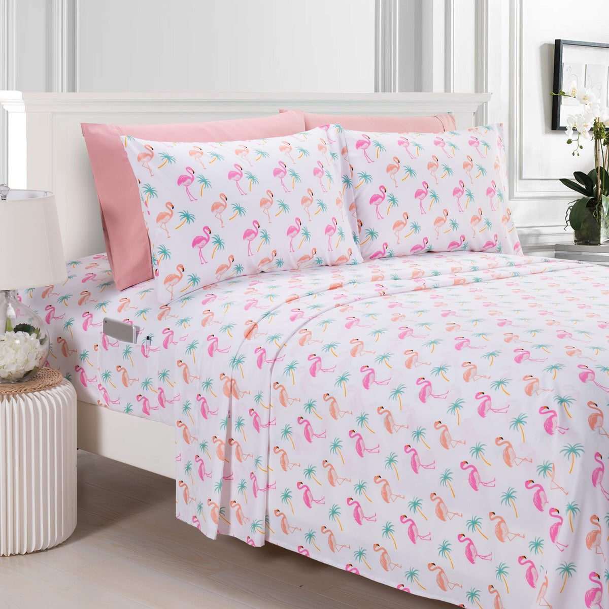 Elegant Comfort 6-Piece Tropical Pattern Bed Sheet Set - Soft as a Hotel Premium Quality