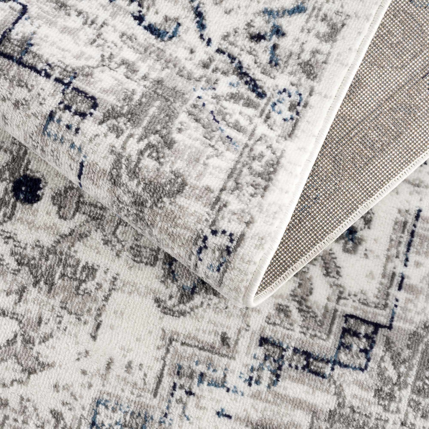 Buenaventura Cream & Navy Area Rug - Clearance