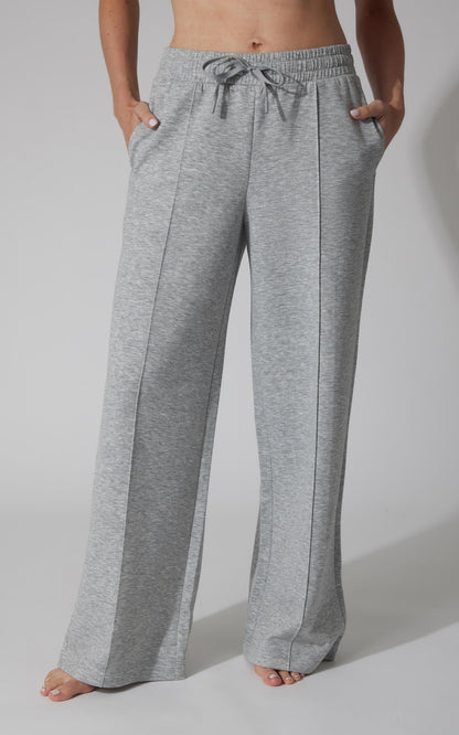 90 Degree by Reflex Softlite Fleece Timeless Pintuck Wide Leg Pant