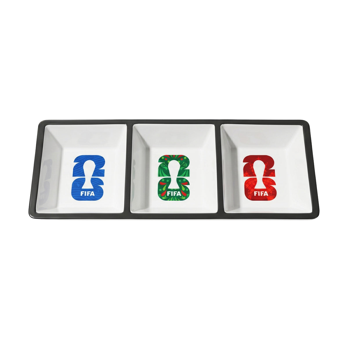 FIFA 2026 Melamine 3 Section Dish