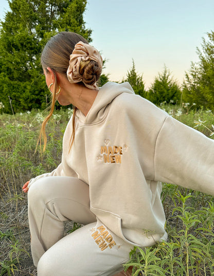 Elevated Faith Made New Cream Unisex Hoodie